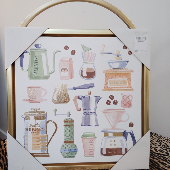 Other - Luxury Coffee & Tea Art Print with Gold Frame